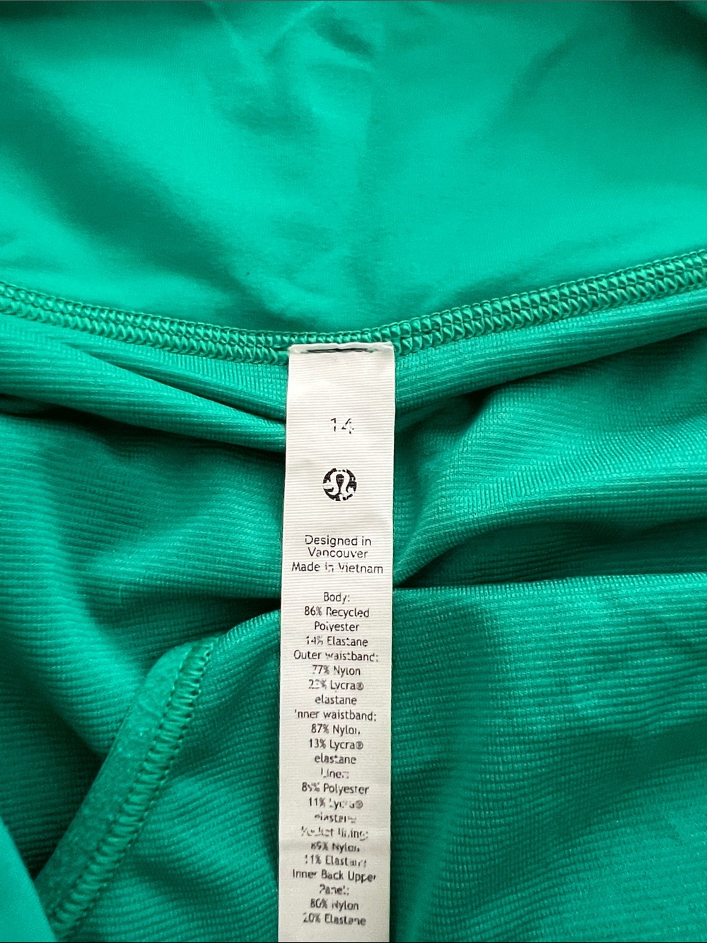 lululemon athletica Kelly Green Athletic Shorts - Picture 2 of 2